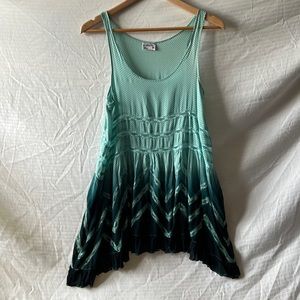 New Free People ombré trapeze asymmetrical top